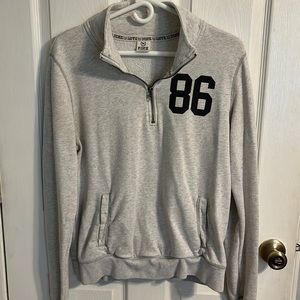 Victoria’s Secret pink zip pull over hoodie, size large